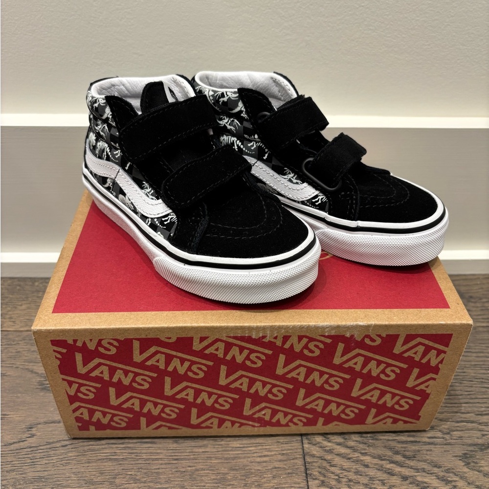 Vans Kids White and Brown Sole Sneakers